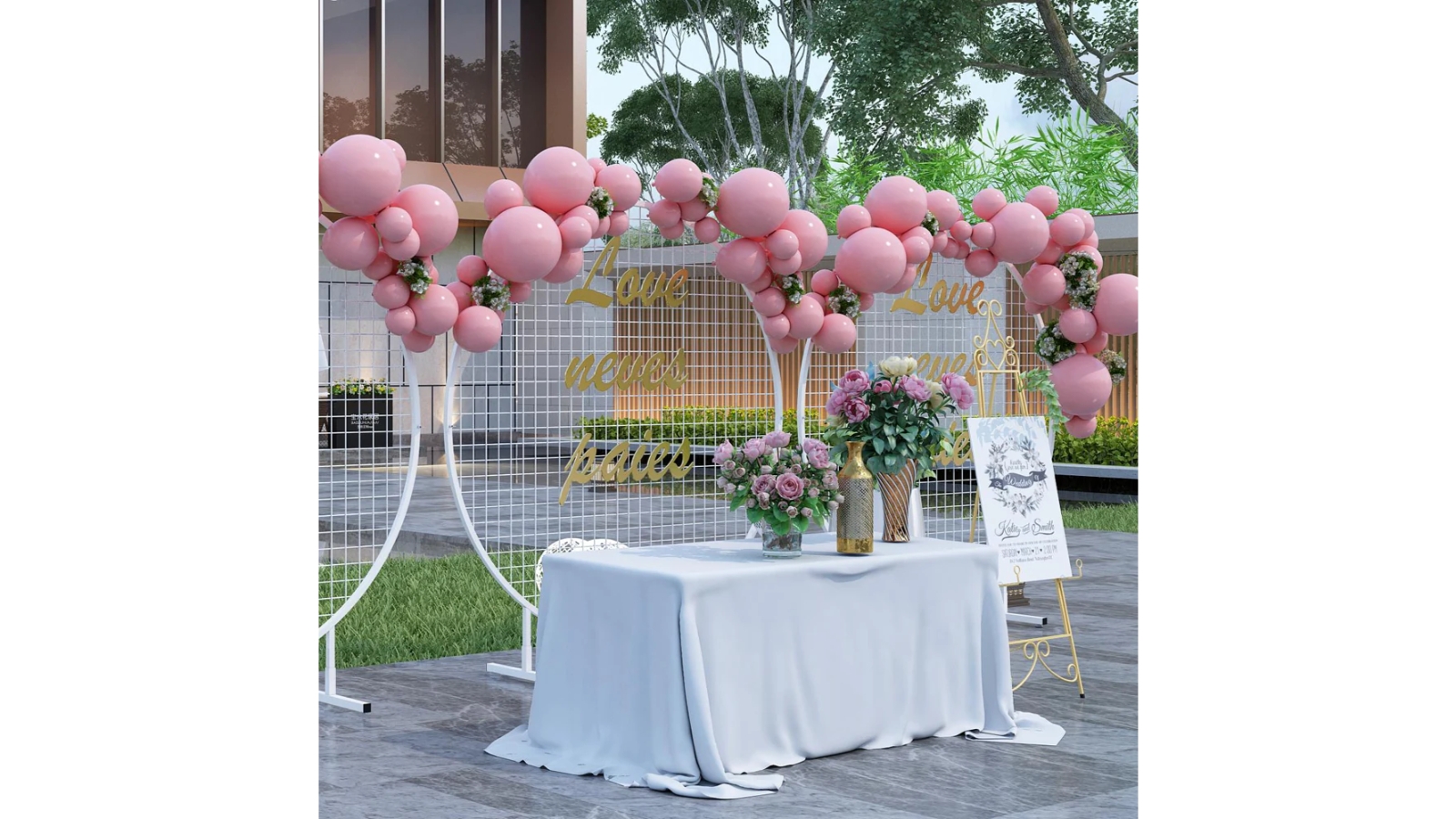 Yarra Supply 1.8M Wedding Party Round Hoop Arch Mesh Harvey Norman