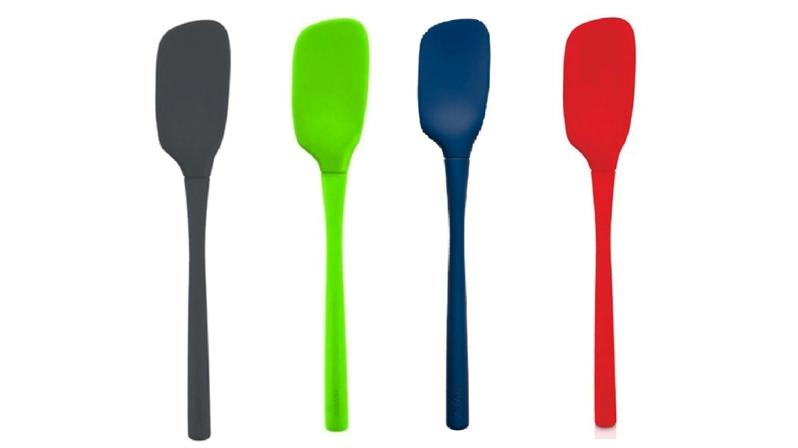 Tovolo Flex-Core All Silicone Mini Spatula & Spoonula (Set of 2): Aqua