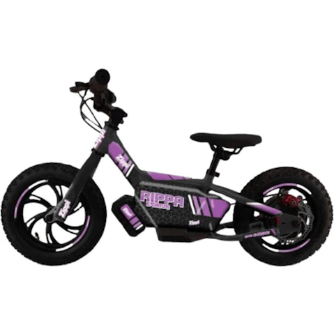 Zippi Electric Rippa 12 E-Drive Kids Balance E-bike - Purple