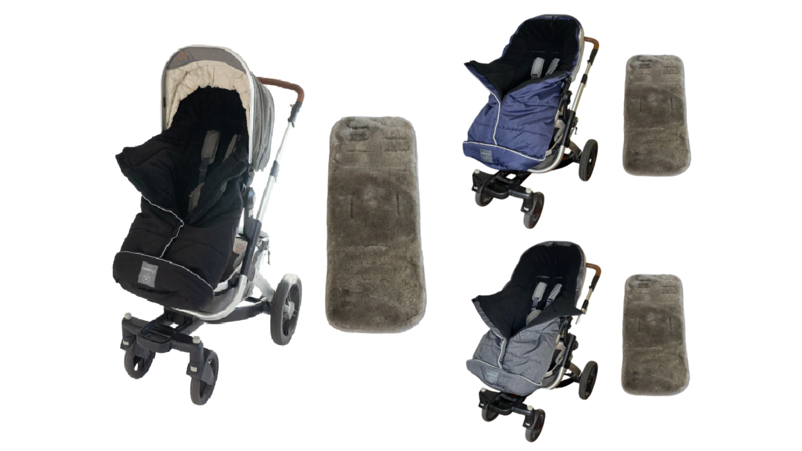 Naturally Sheepskins Combi Fleece Footmuff with Removable Lambskin Liner