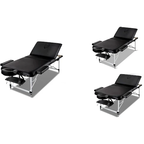 Zenses Portable Aluminium Massage Table - Black