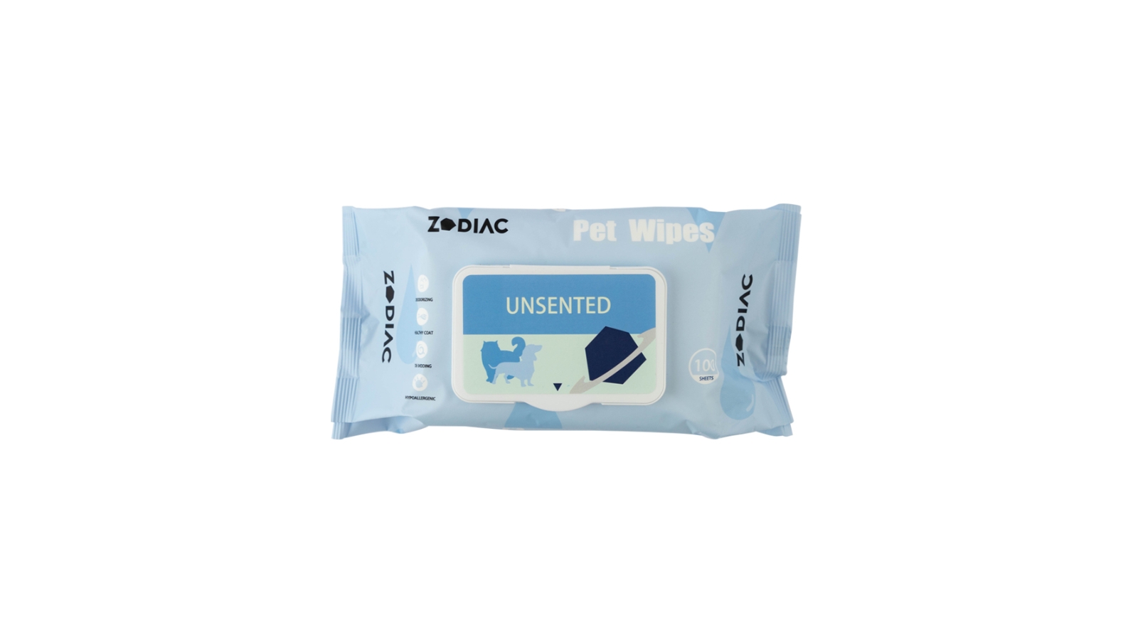 Zodiac Pet Wipes 100 Pack - Unscented