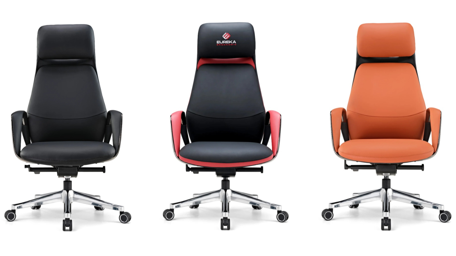 Eureka Ergonomic OC07 Serene Napa Leather Executive Office Chair