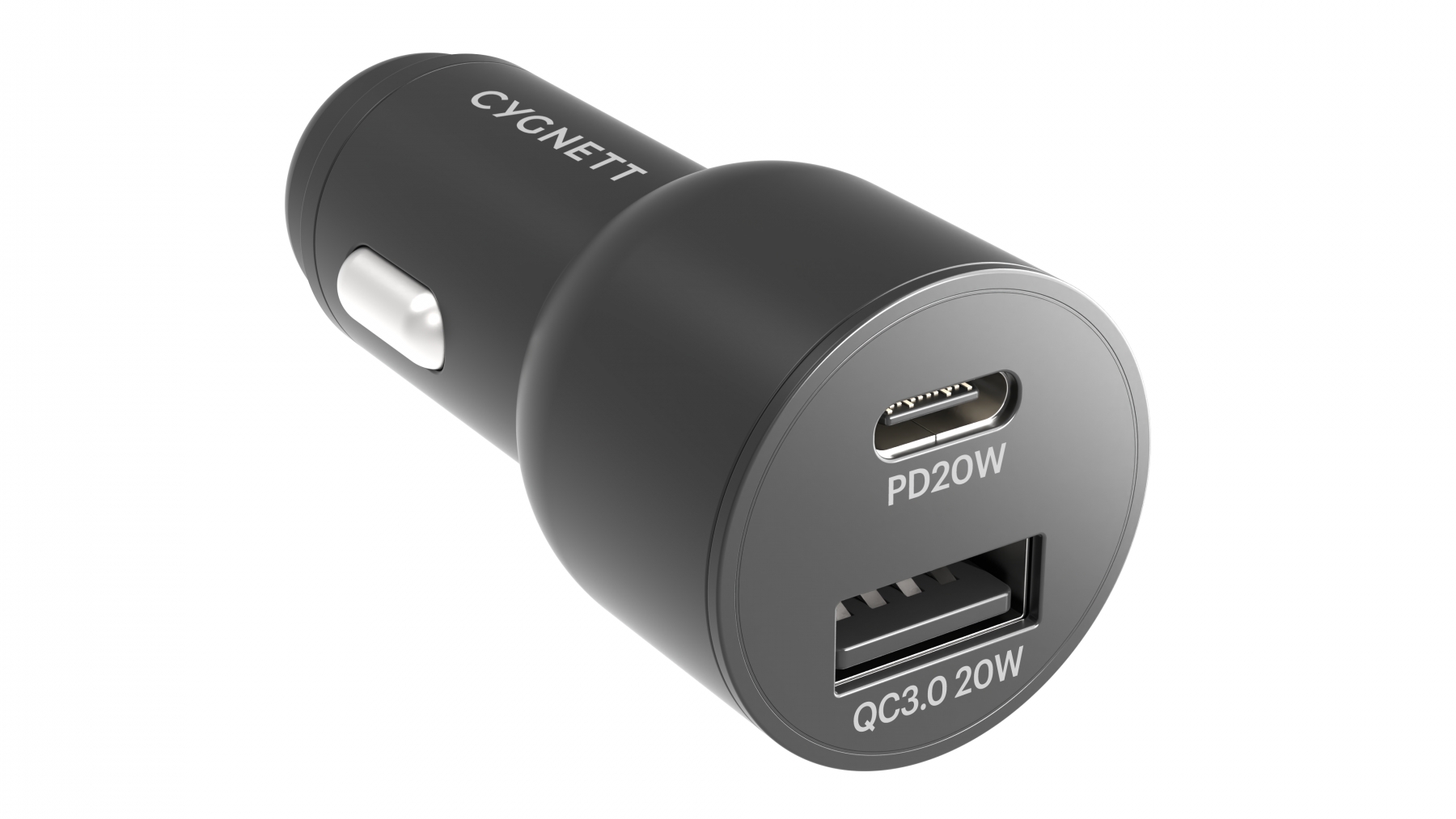 Cygnett CarPower 20W USB-C PD and USB-A QC 3.0 Car Charger