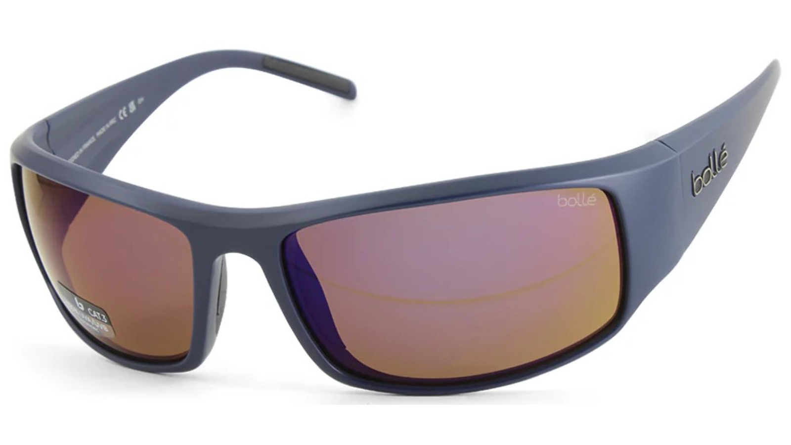 Bolle King Matte Dark Blue/Brown-Blue Men's Sports Sunglasses BS026004