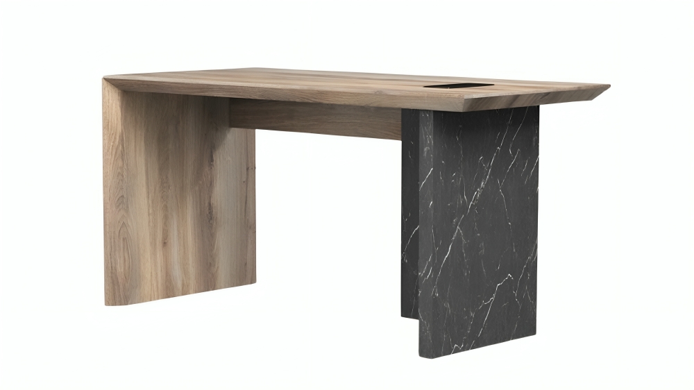 Innovatec Logan Warm Oak/Black Reversible Executive Desk