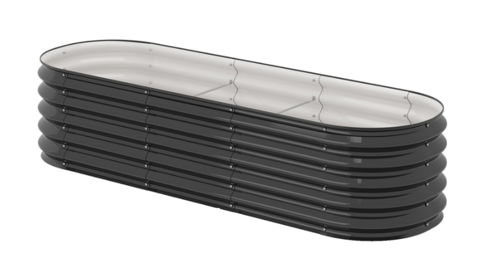Advwin Galvanised Steel Raised Garden Bed - 20 x 60 x 42cm