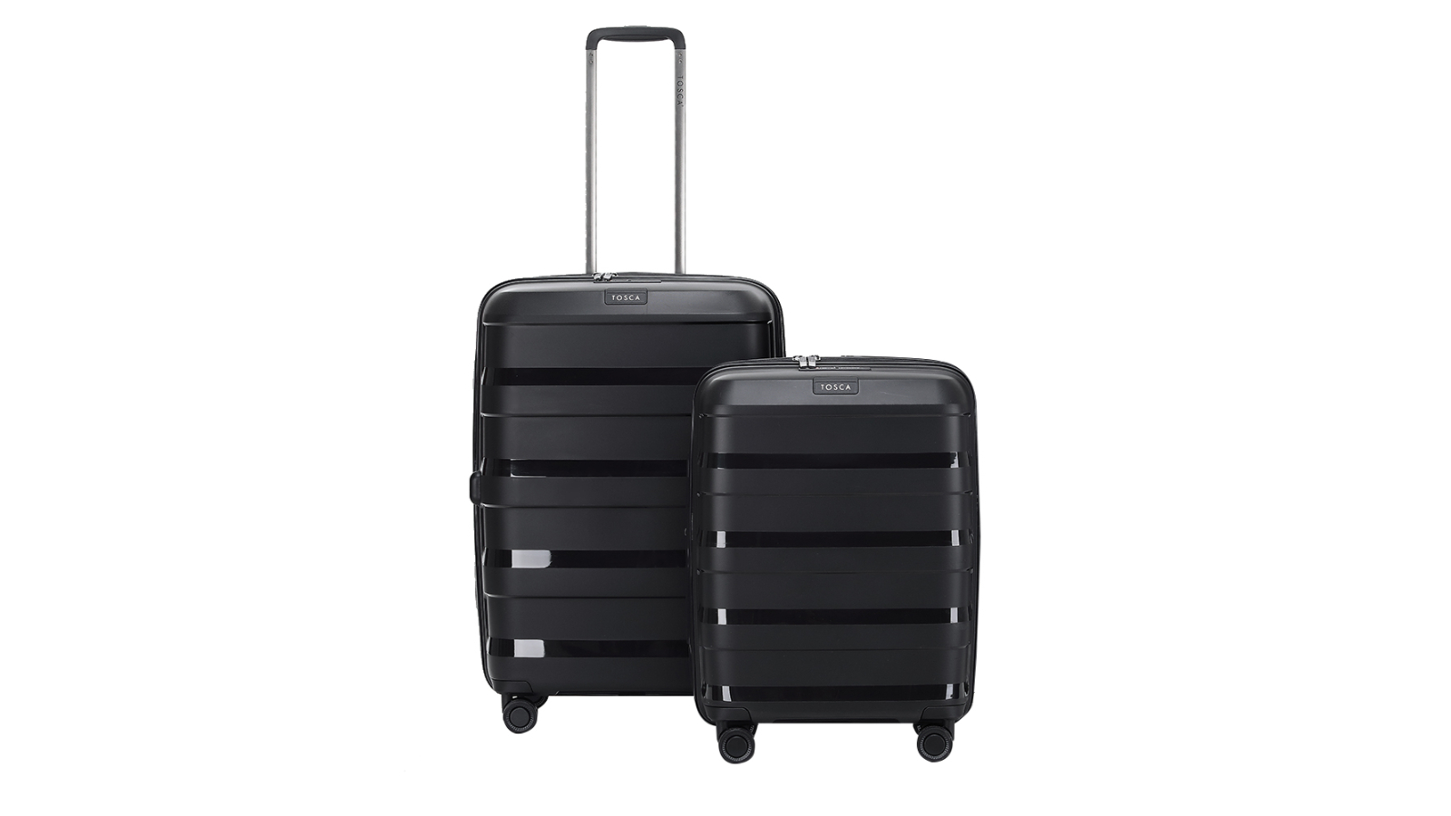 Tosca Comet Hard Case Trolley Luggage/Suitcase Trolley Combo - Black