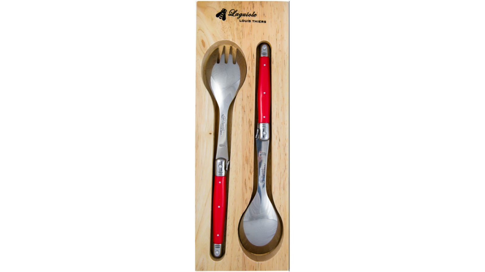 Laguiole By Louis Thiers 2 Piece Salad Server Set - Red