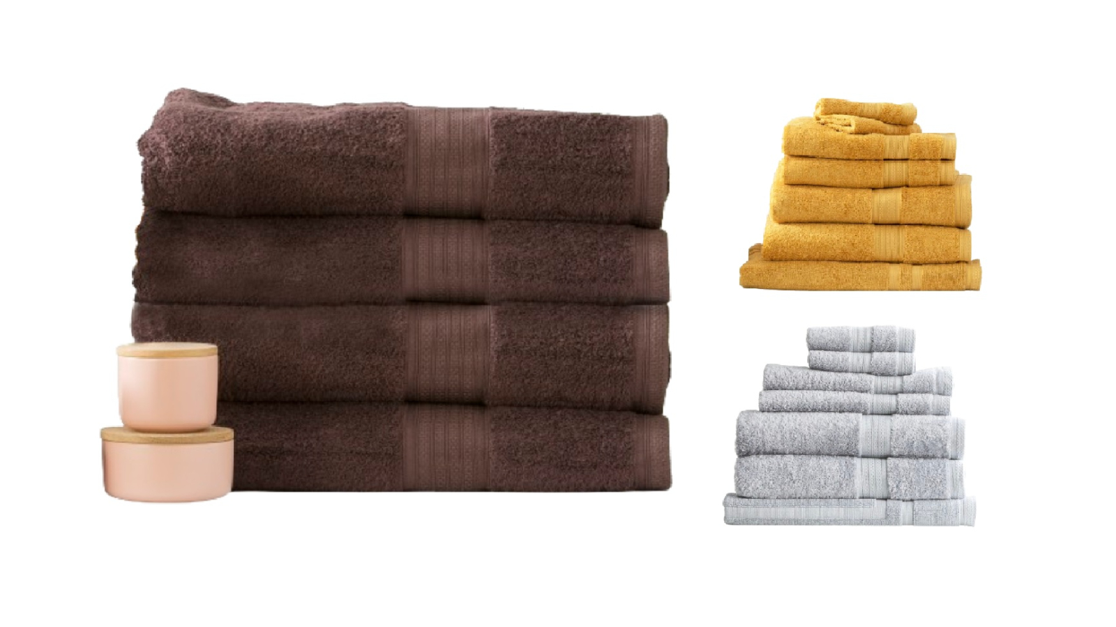 Renee Taylor 4 Piece Stella 650gsm Super Soft Bamboo Cotton 80 x 160cm Bath Towel