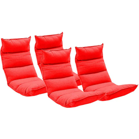 Soga 4X Floor Recliner Lazy Chair - Red