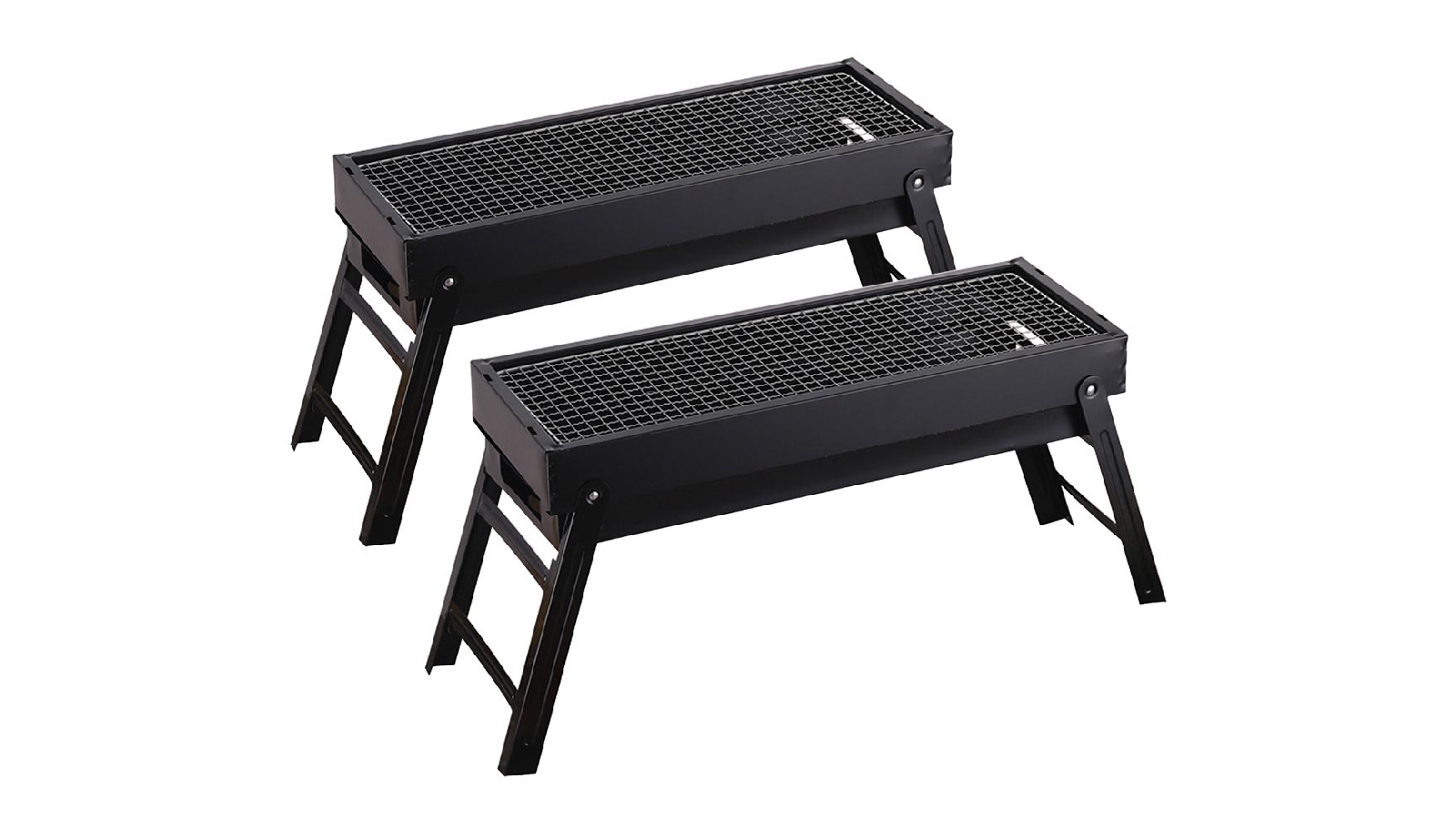SOGA 2X 60cm Portable Folding Thick Box-type Charcoal Grill for Outdoor BBQ Camping