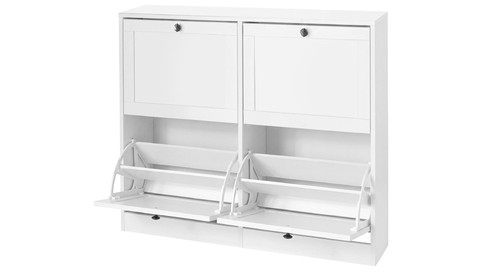 Levede Shoe Cabinet 4 Flip Drawer Vertical Storage Entryway