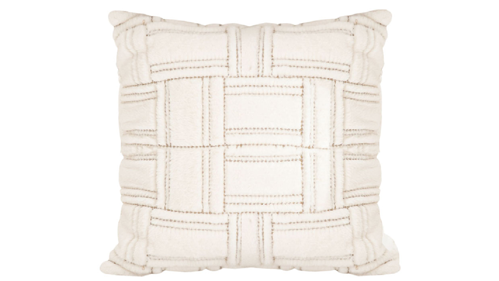 Soga 45cm Square Bohemian Winter White Tufted Grid Pattern Decorative Throw Pillow