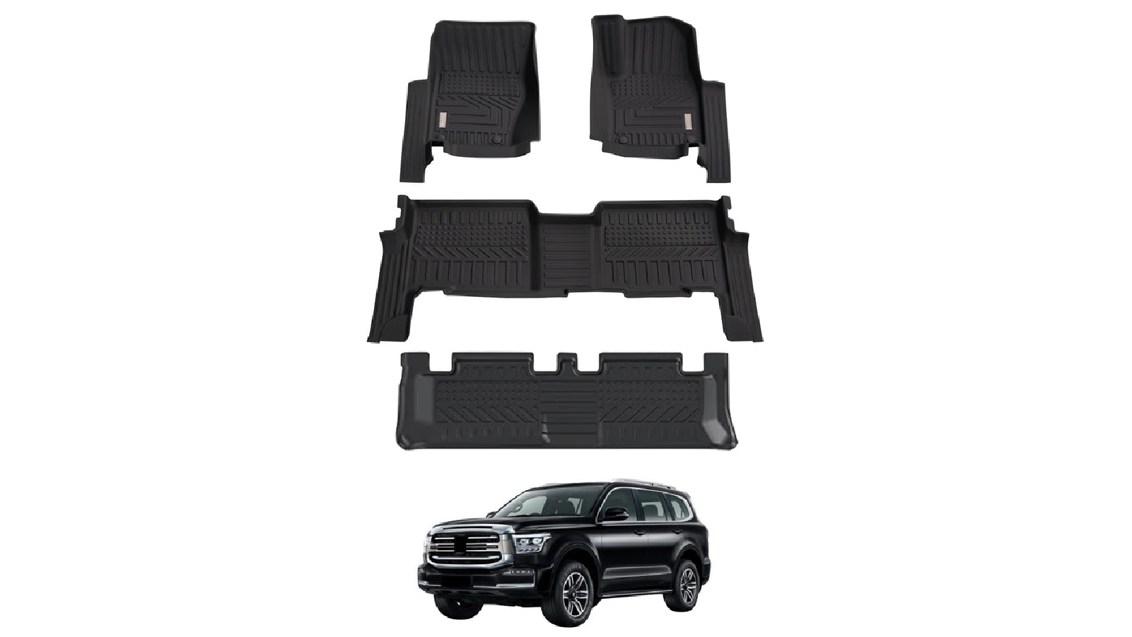 AUSGO 5D Floor Mats for GWM Tank 500 2024 to Onwards 3 Row Set