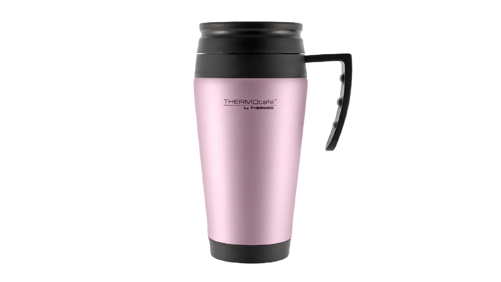 Thermos 400ml Stainless Steel Outer Foam Insulated Travel Mug - Pink