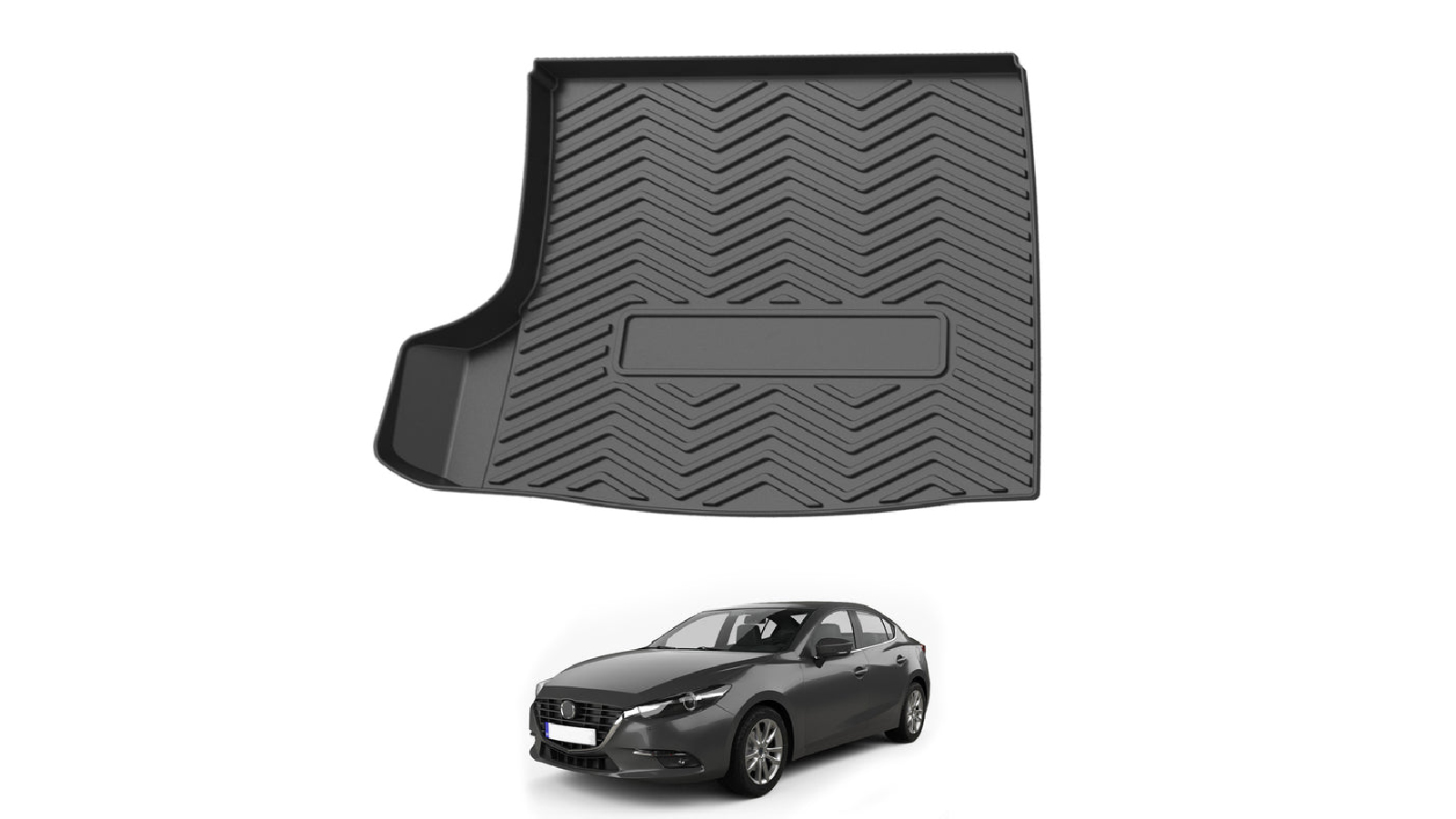 AUSGO Boot Liner Cargo Mat for Mazda 3 BM BN Sedan 2013-2019