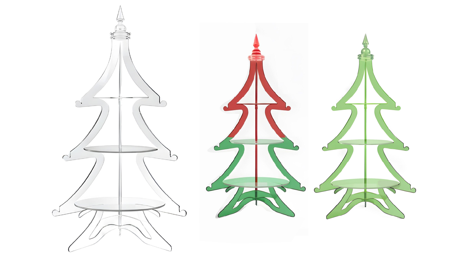 Festiva 3-Tier 120cm Acrylic Christmas Acrylic Tree Dessert Stand