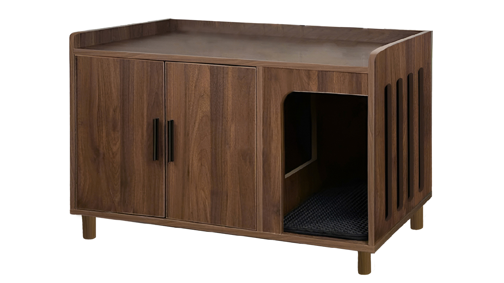 Topet Enclosed Cat Litter Cabinet Box Kitty Indoor Crate Cabinet Cupboard Enclosure