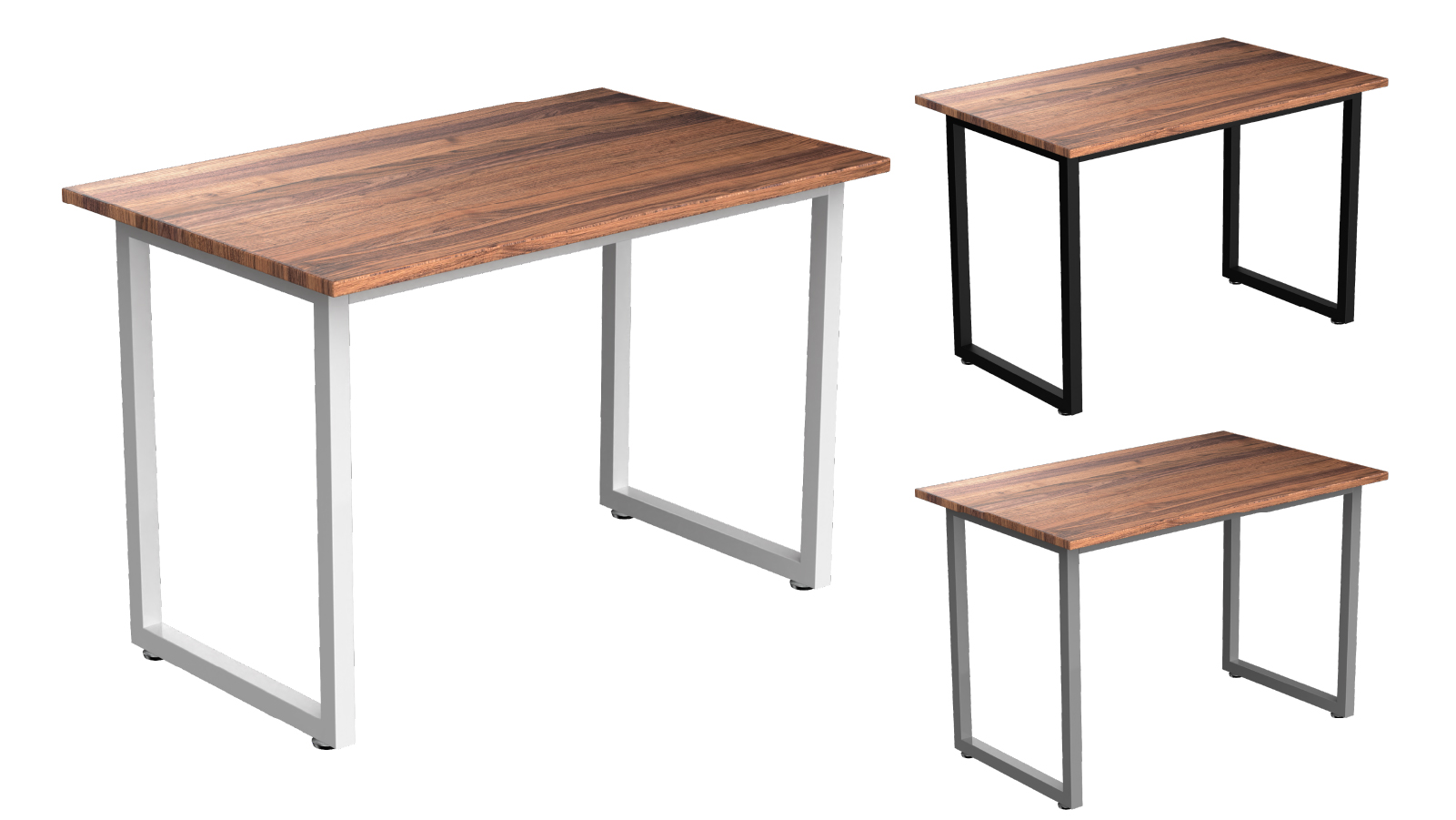 Desky Walnut Hardwood Fixed Office Side Table