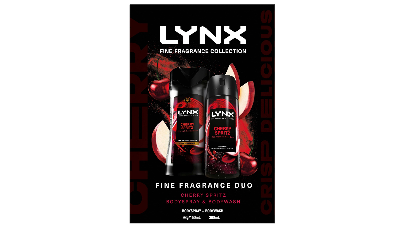 Lynx Cherry Spritz Duo Gift Set with Body Spray and Body Wash