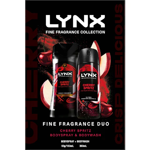 Lynx Cherry Spritz Duo Gift Set with Body Spray and Body Wash