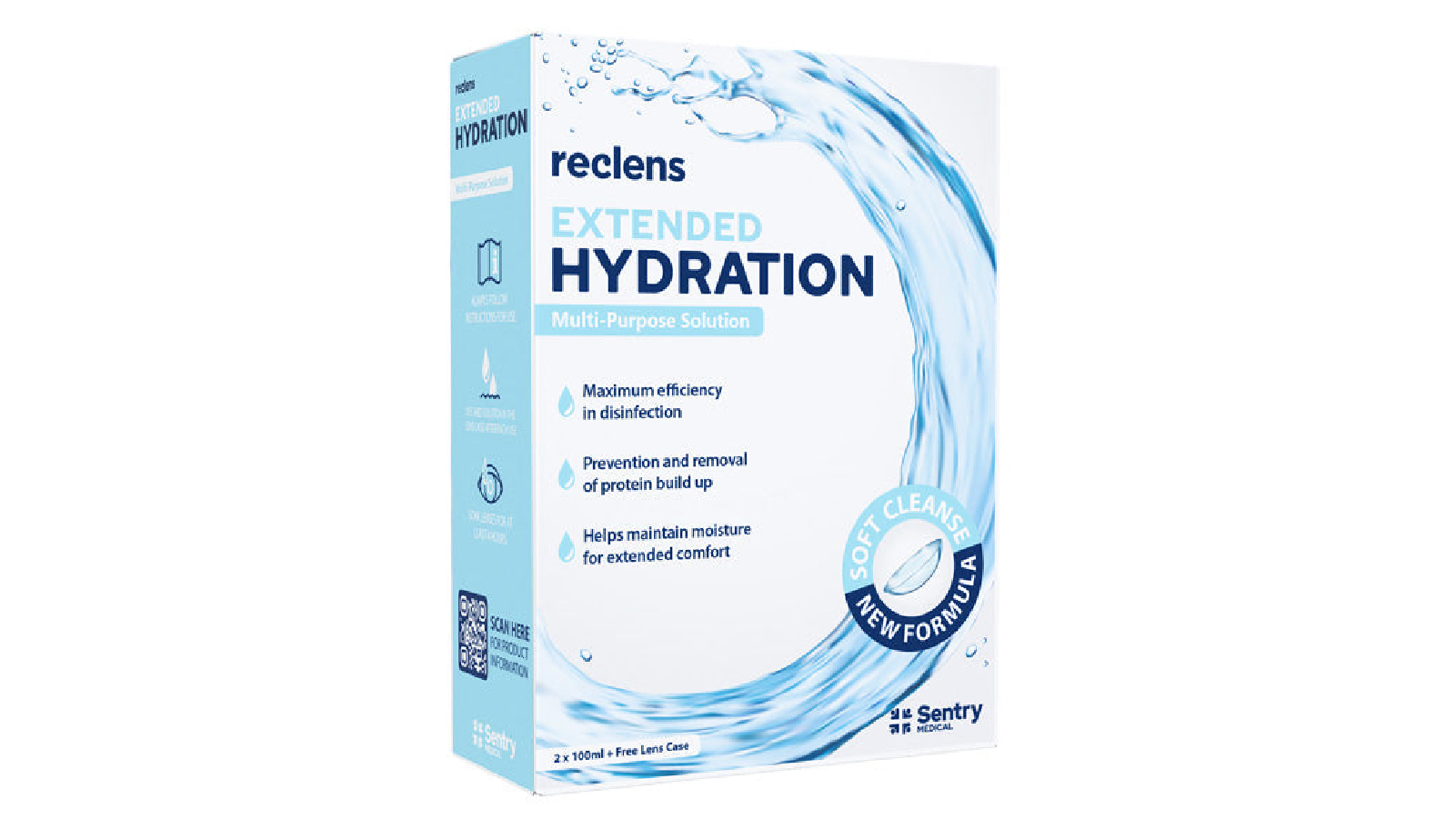 Reclens 2 Pack Extended Hydration Multi Purpose Solution - 100ml