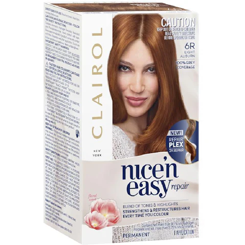 Clairol Nice N Easy Repair Permanent Hair Colour - 6R Light Auburn