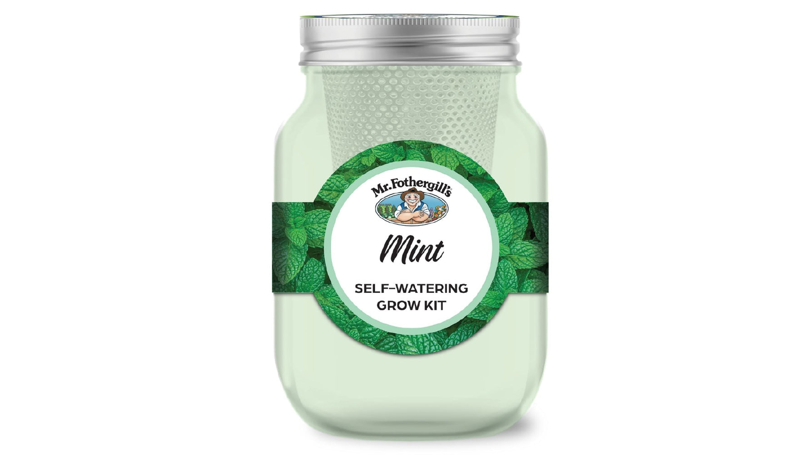 Mr. Fothergills Spearmint Self Watering Mason Jar Grow Kit