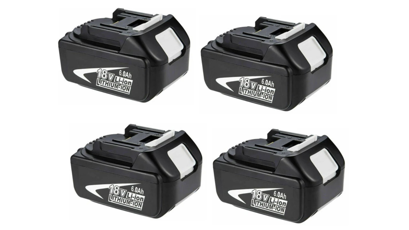 BatteryMate Pack of 4 600mah 18V Battery Replacement for Makita BL1860B