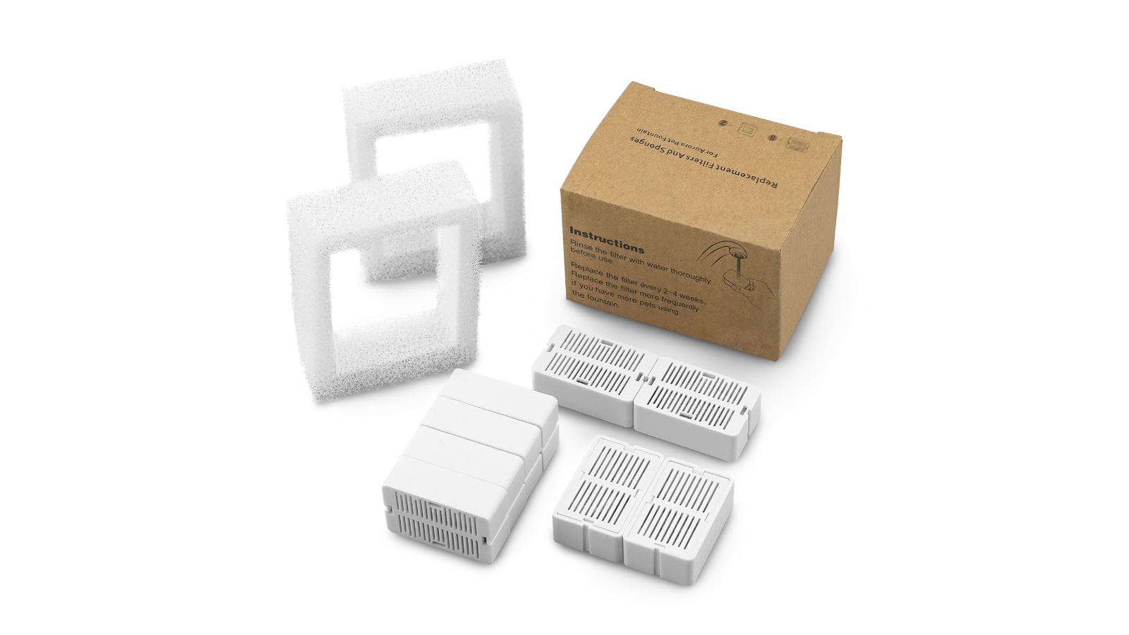 YES4PETS Pet Filtration System Automatic Water Dispenser Filters - 32 Pack