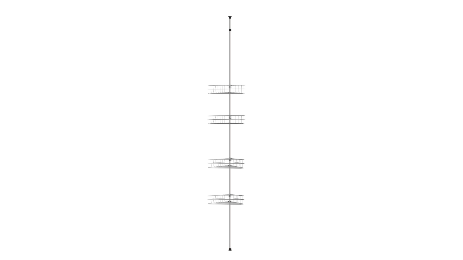 Sherwood 4-Tier Home Adjustable Telescopic Corner Shower Caddy Rack - Silver