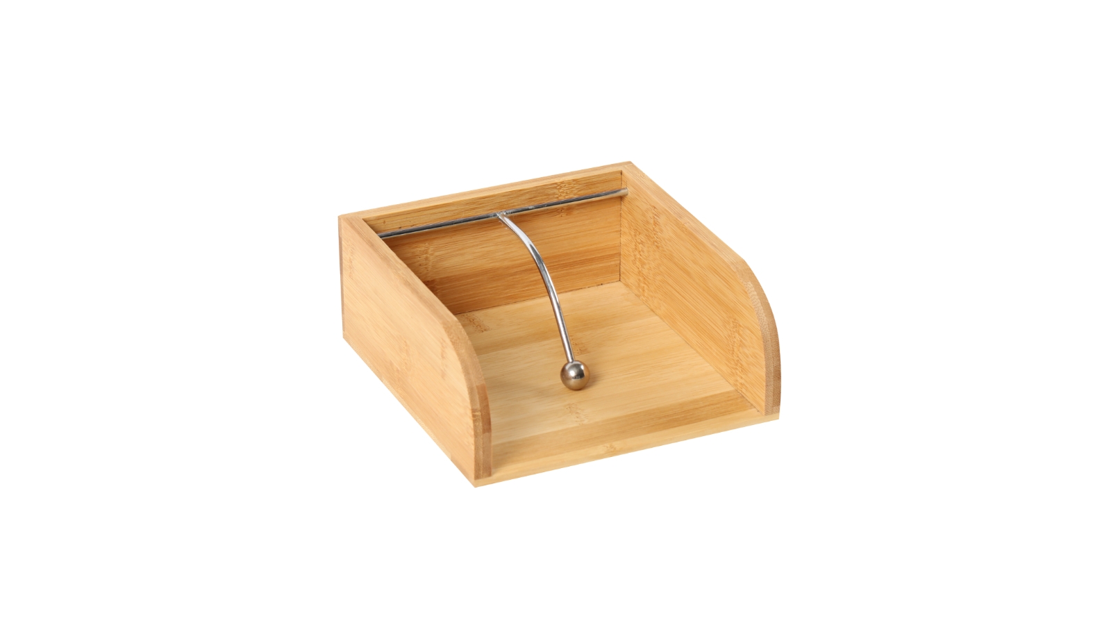 Sherwood Home Natural Bamboo Napkin Holder Light Brown 17x17x7cm