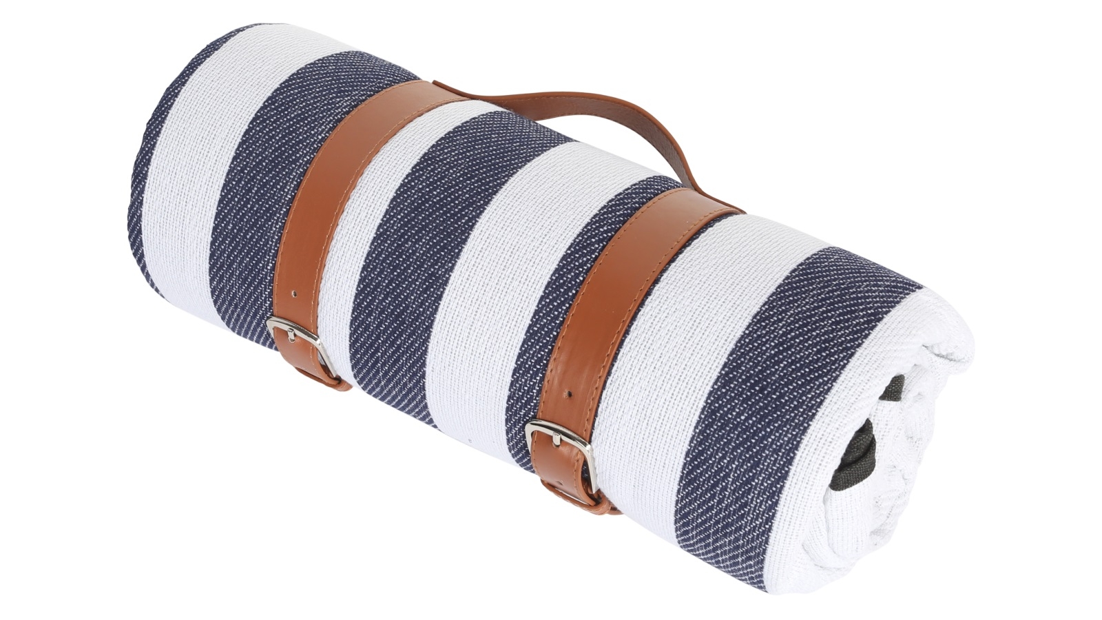 Sherwood Home 200x150cm Picnic Blanket - Blue and White Striped