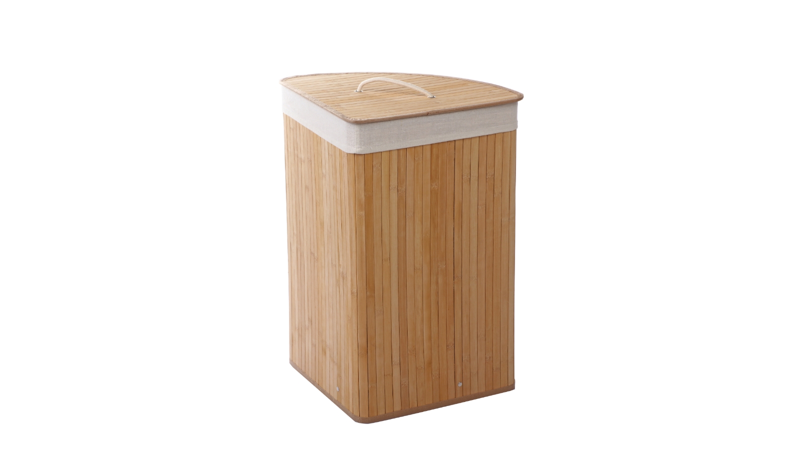 Sherwood Home Foldable Bamboo Corner Laundry Hamper - Natural Brown