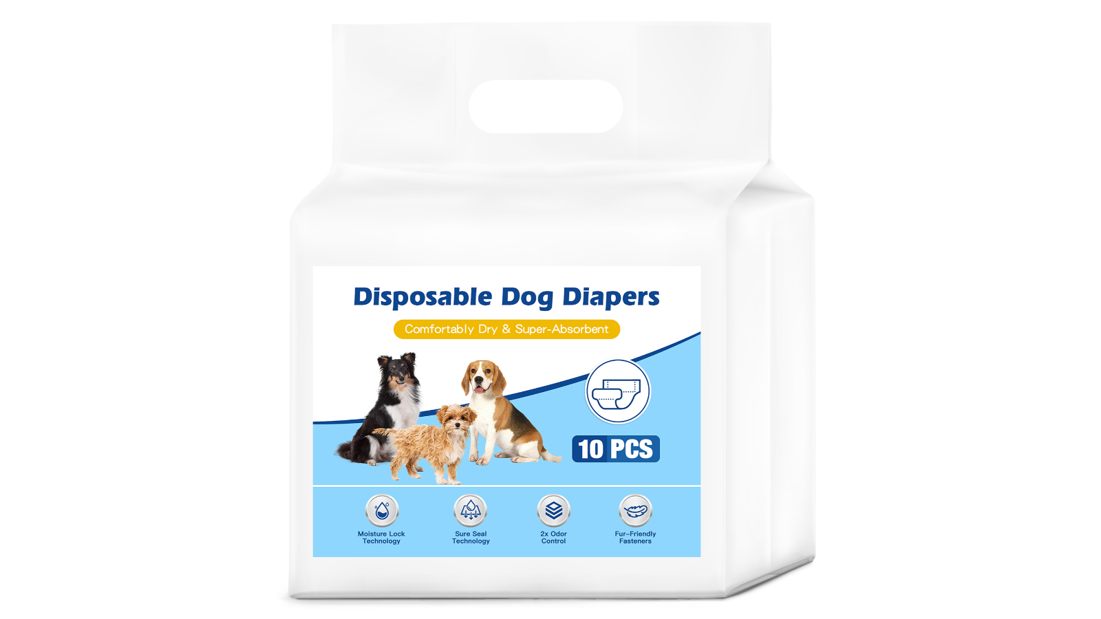 Advwin 10 Piece Belly Wrap Fit Disposable Male Dog Diaper