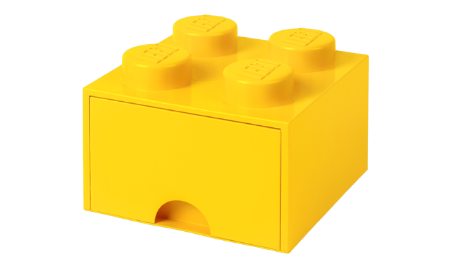 LEGO 4005 Room Copenhagen 4 Knobs Storage Brick Drawer - Bright Yellow