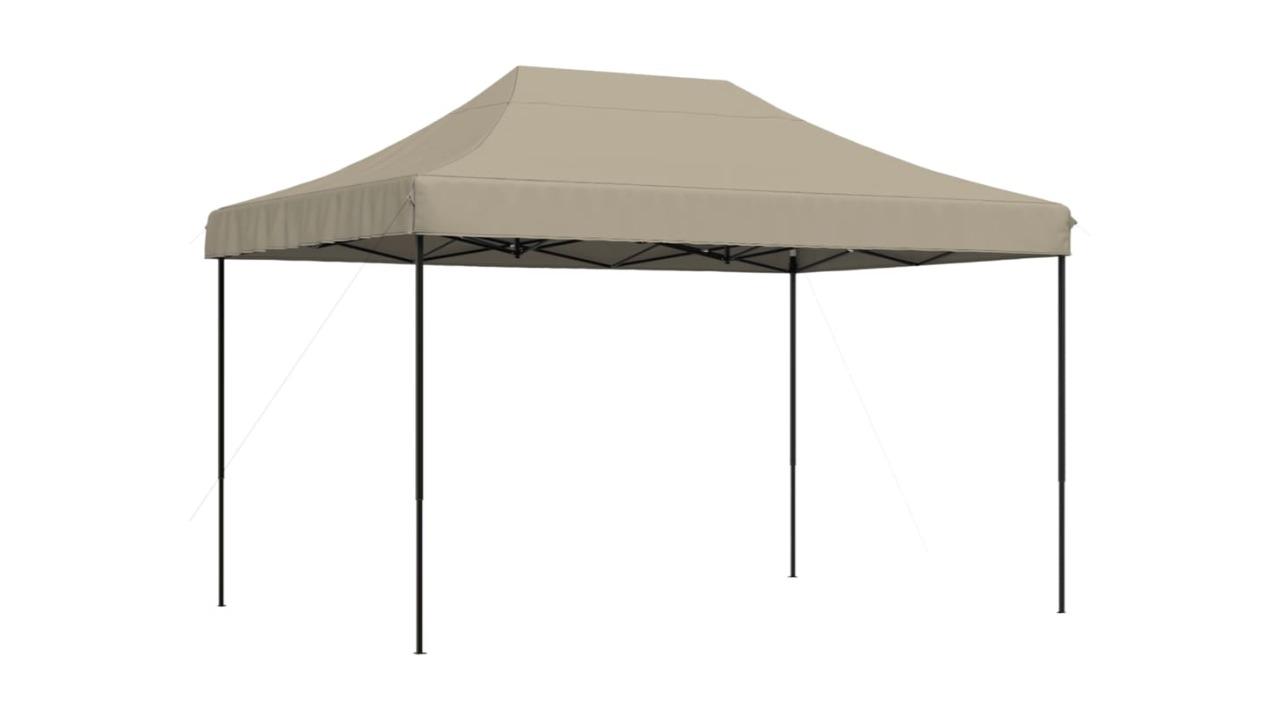 vidaXL 410 x 279 x 315cm Pop-Up Foldable Party Tent - Taupe