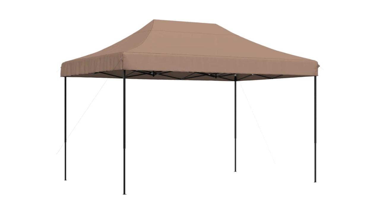 vidaXL 410 x 279 x 315cm Pop-Up Foldable Party Tent - Brown