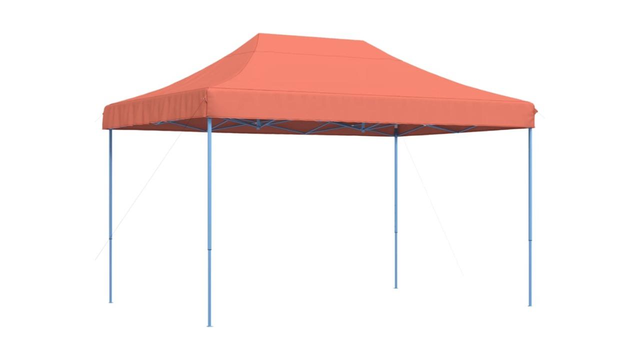 vidaXL 410 x 279 x 315cm Pop-Up Foldable Party Tent - Terracotta