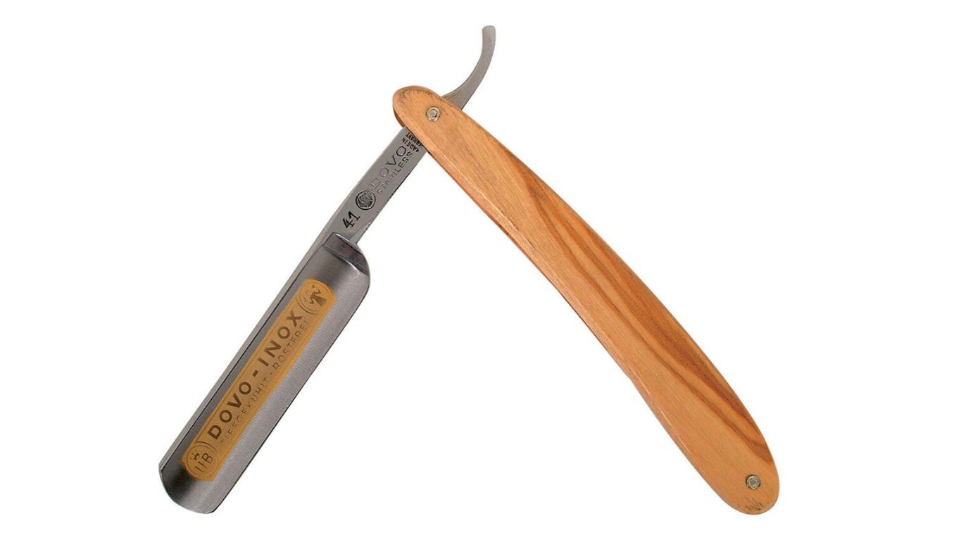 Dovo Solingen Grooming Beard Straight Razor with Olivewood Handle