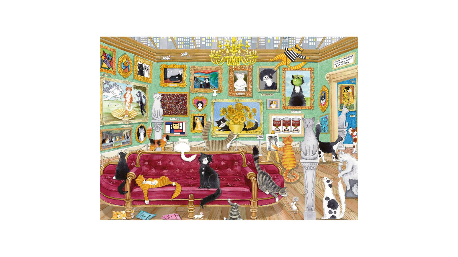 Gibsons 1000 Piece Night at the Meowseum Jigsaw Puzzle