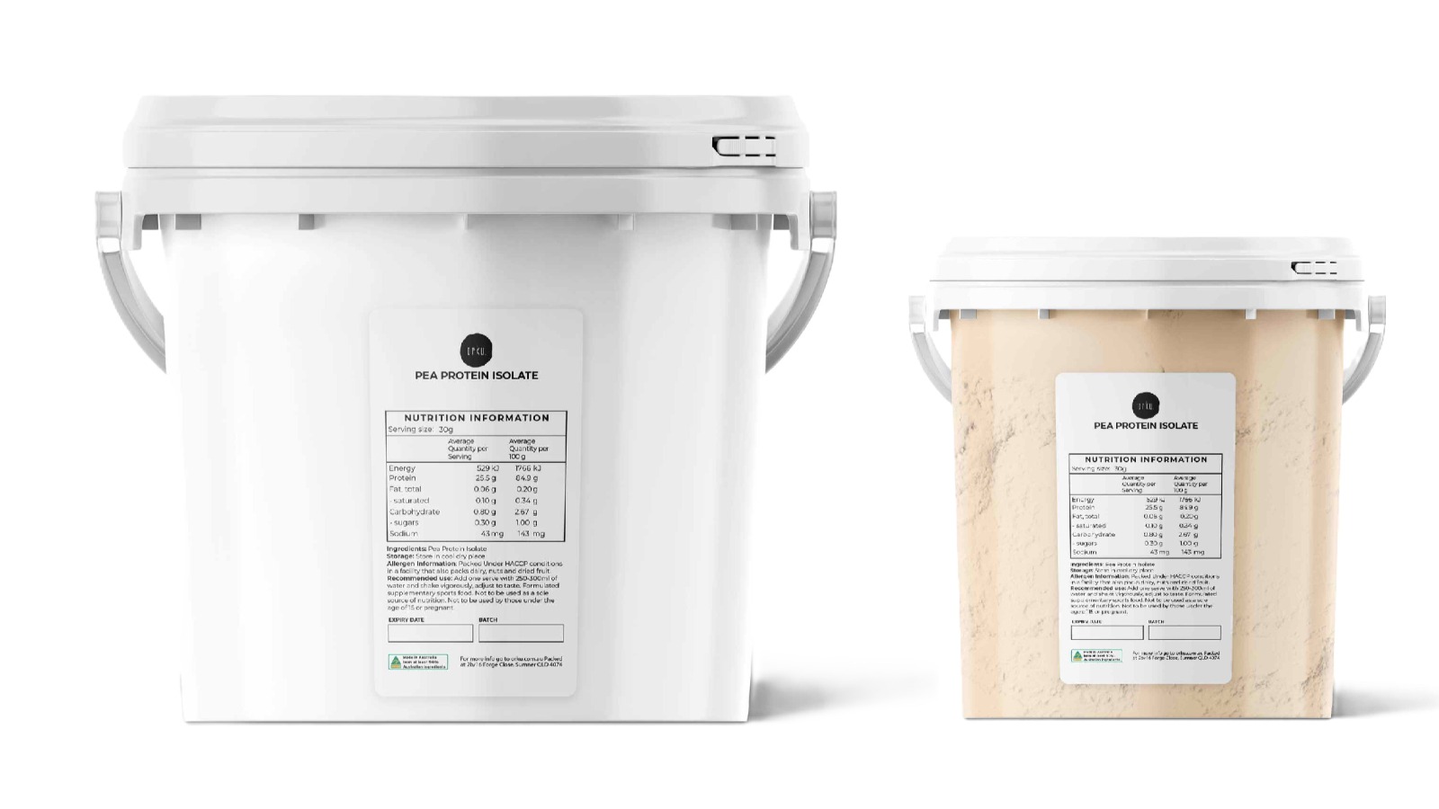 Orku Unsweetened Pea High Protein Isolate Powder Tub
