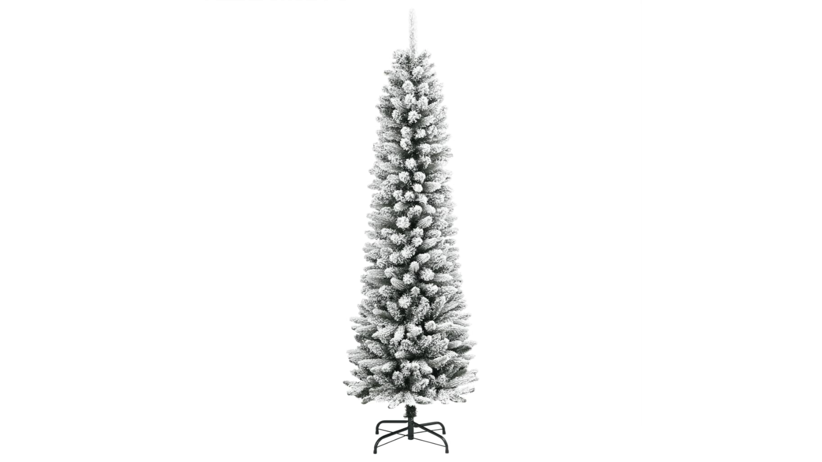 vidaXL PVC/PE Artificial Slim Christmas Tree with Flocked Snow