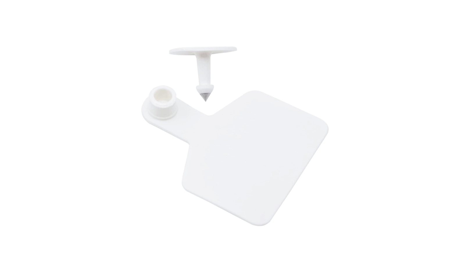 Rooster Farms 100 Piece White Cattle Ear Tag - 5 x 4cm