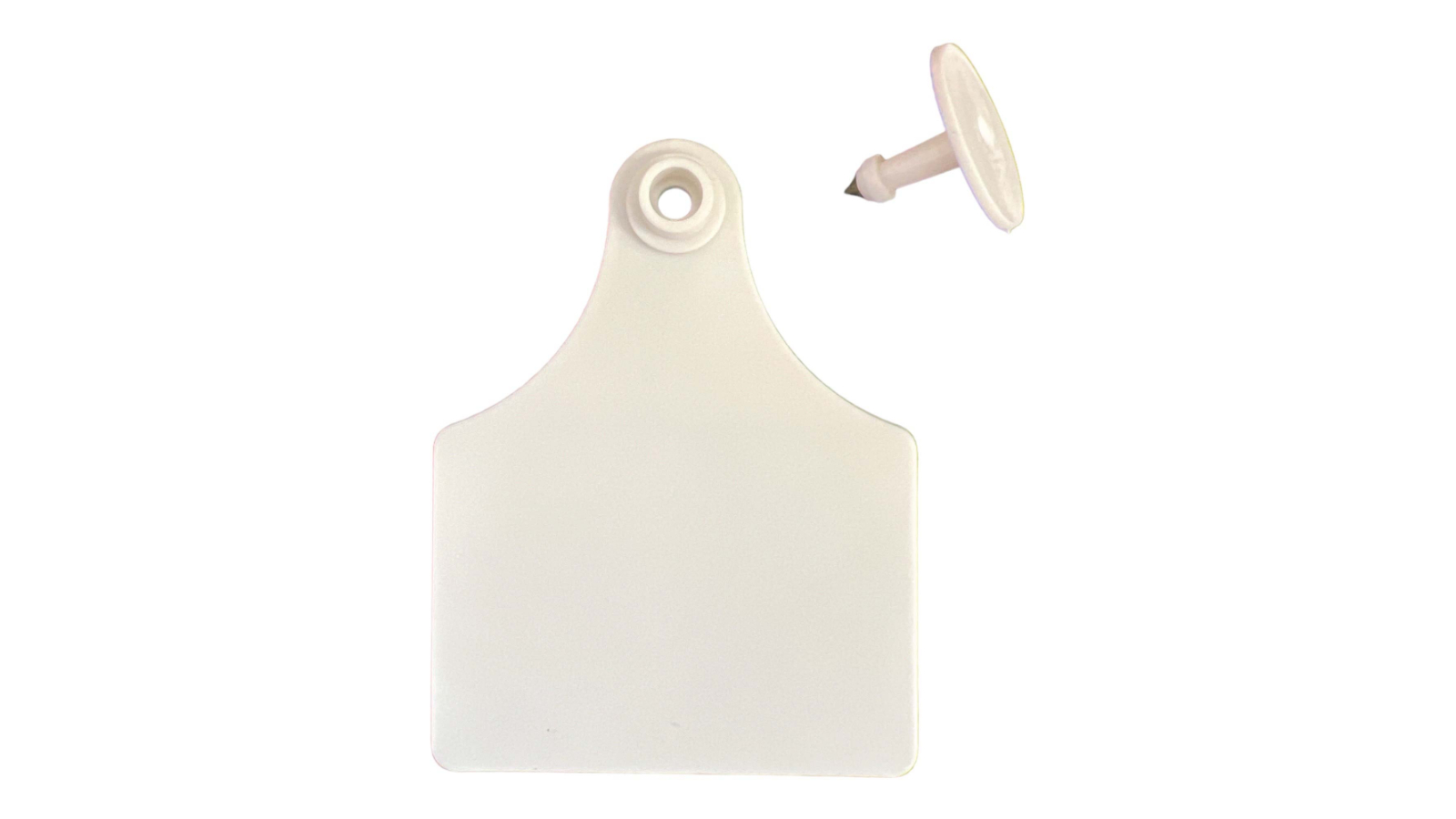 Rooster Farms 100 Piece White Cattle Ear Tag - 7 x 10cm