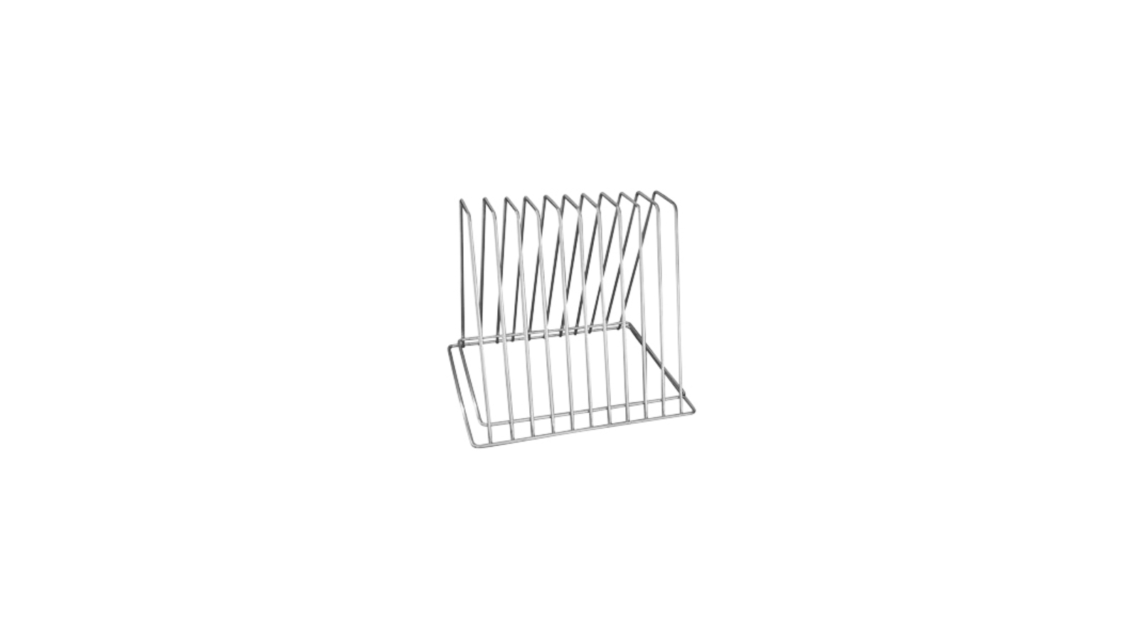 Chrome Plated Cutting Board Rack - 10 Slots