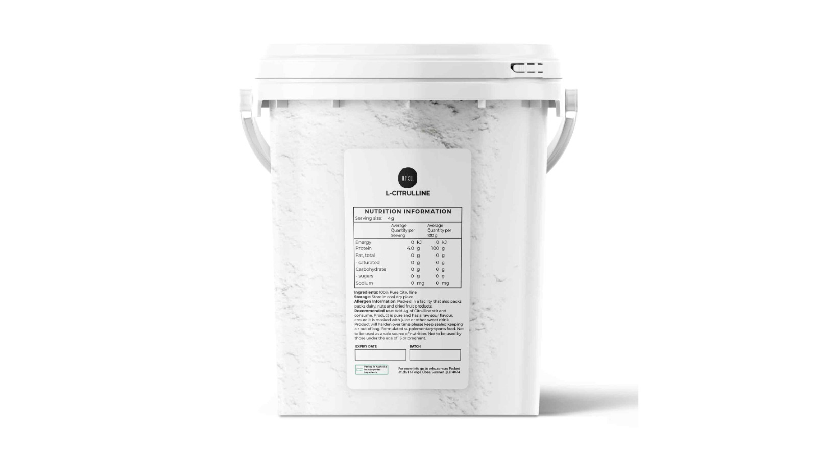 Orku L-Citrulline Powder Bucket - 600g