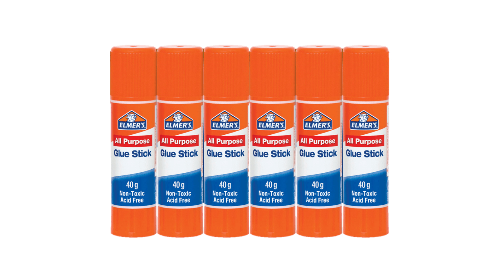 Elmers All Purpose Clear 40g School Glue Stick - Pack of 6