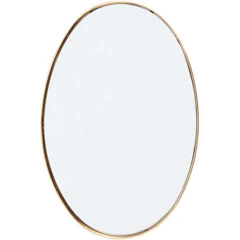 Cafe Lighting & Living Lucille Oval Wall Mirror - Gold Leaf